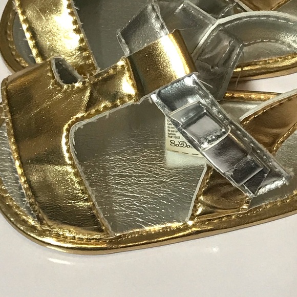 so ‘dorable gold metallic infant girl sandals - Picture 3 of 5